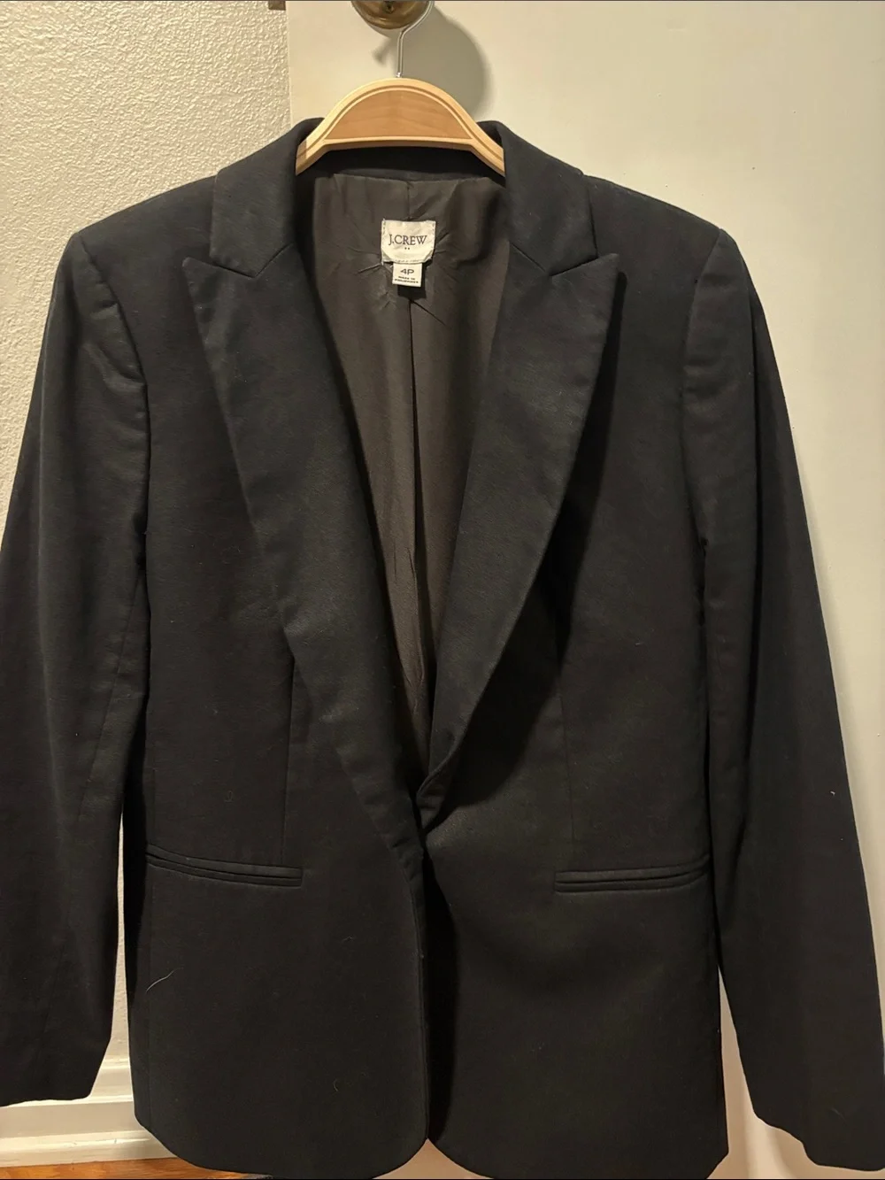J. Crew Women’s Black Linen Blazer - Classic Tailored Fit
